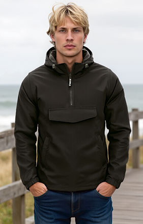 Anorak com Meio Zip e Capuz