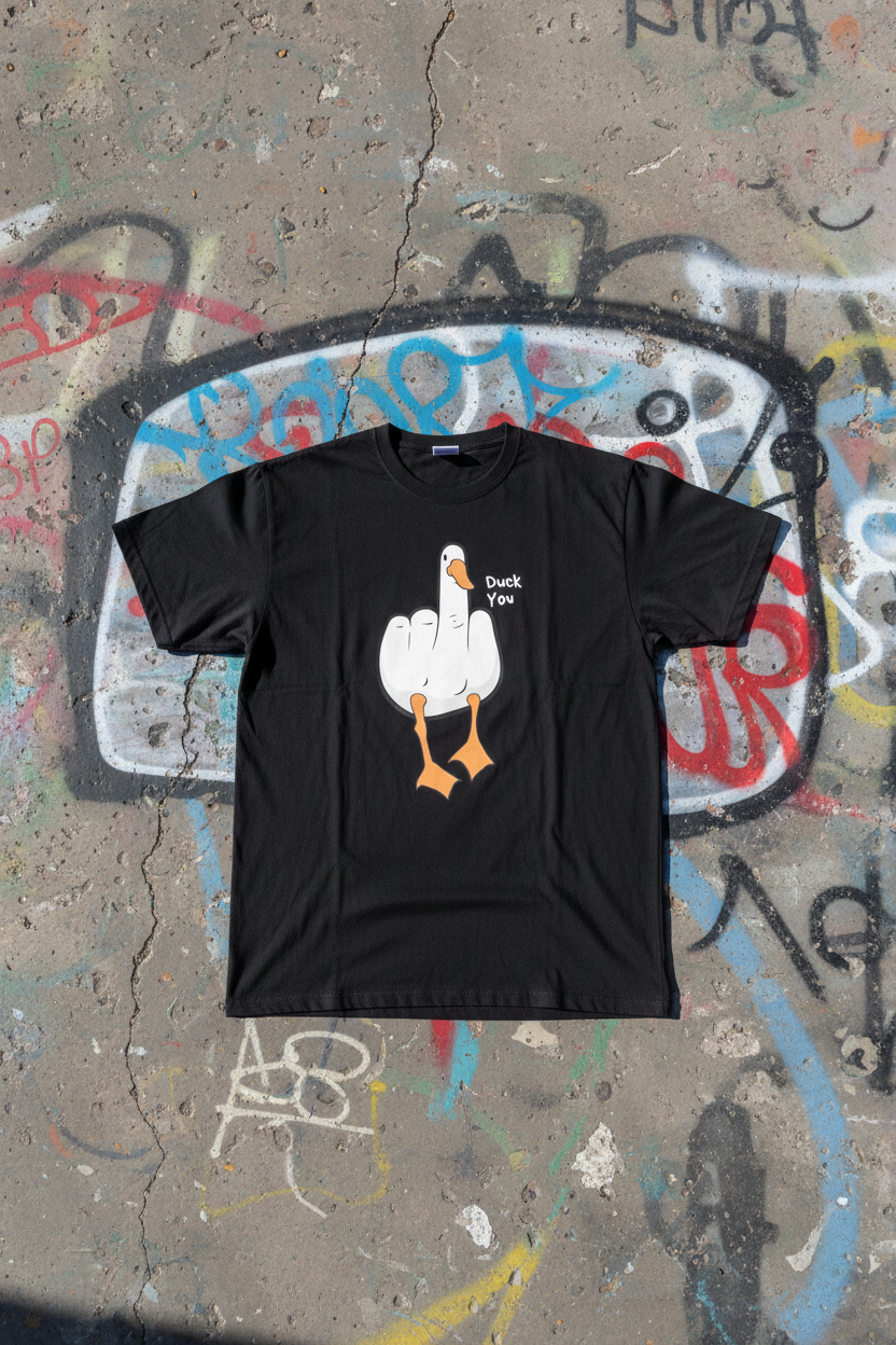 Duck You flat lay