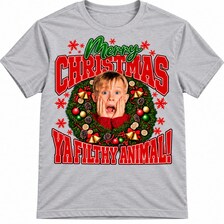 T-shirt de Natal Merry Christmas Ya Filthy Animal