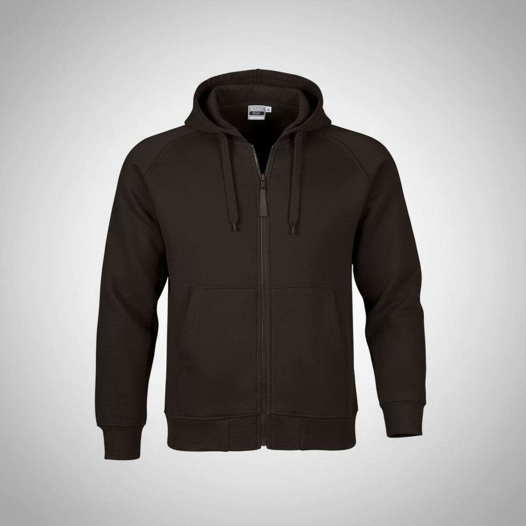 Hoodie com Zip Preto