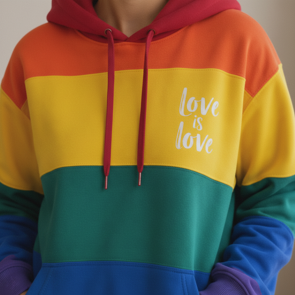 Rainbow Hoodie Close-up 1