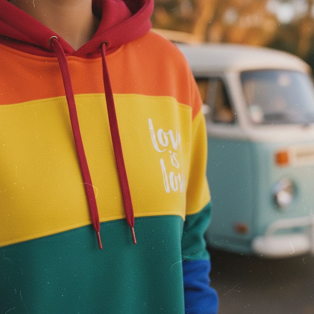 Rainbow Hoodie Close-up 2