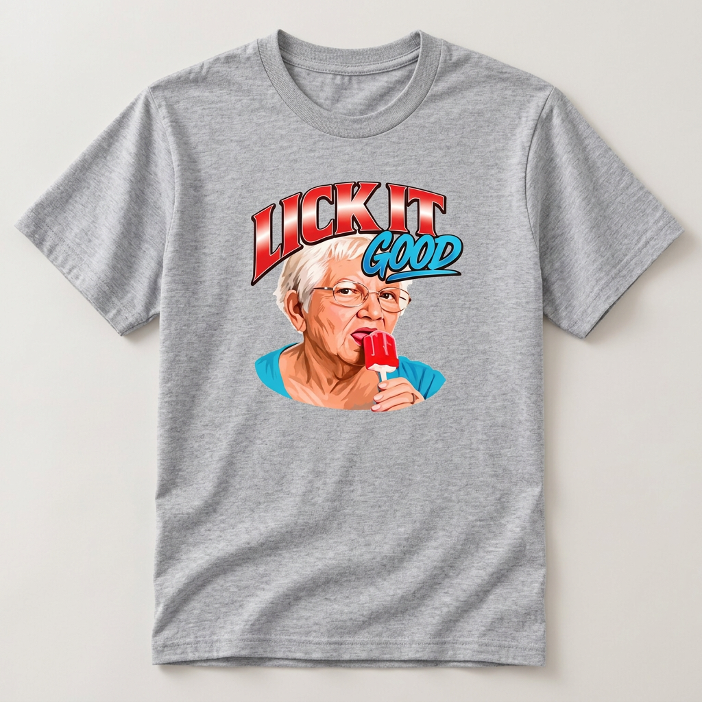 T-shirt Lick It Good cinzenta