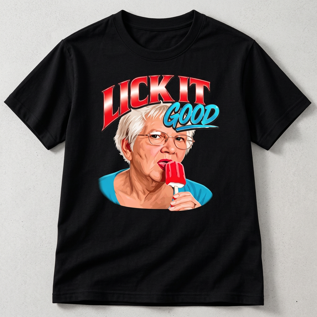 T-shirt Lick It Good preta