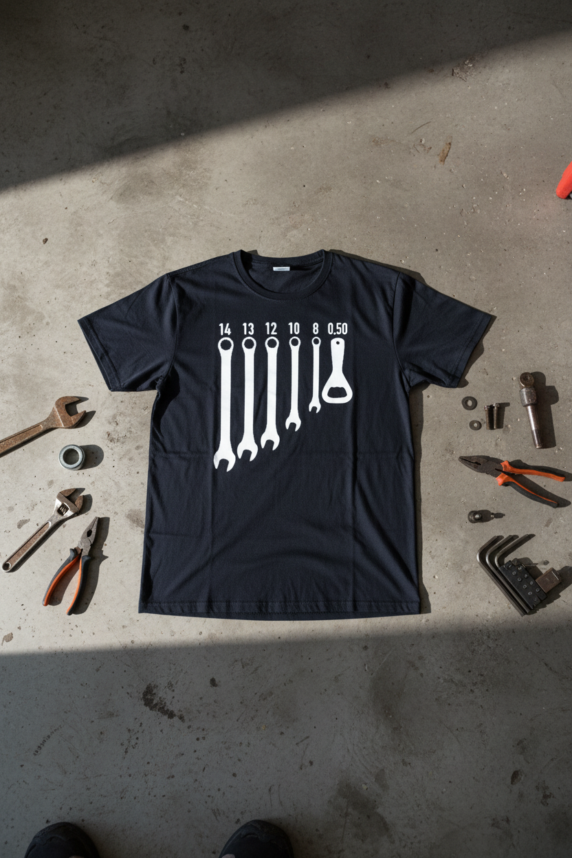Wrench Set flat lay garagem